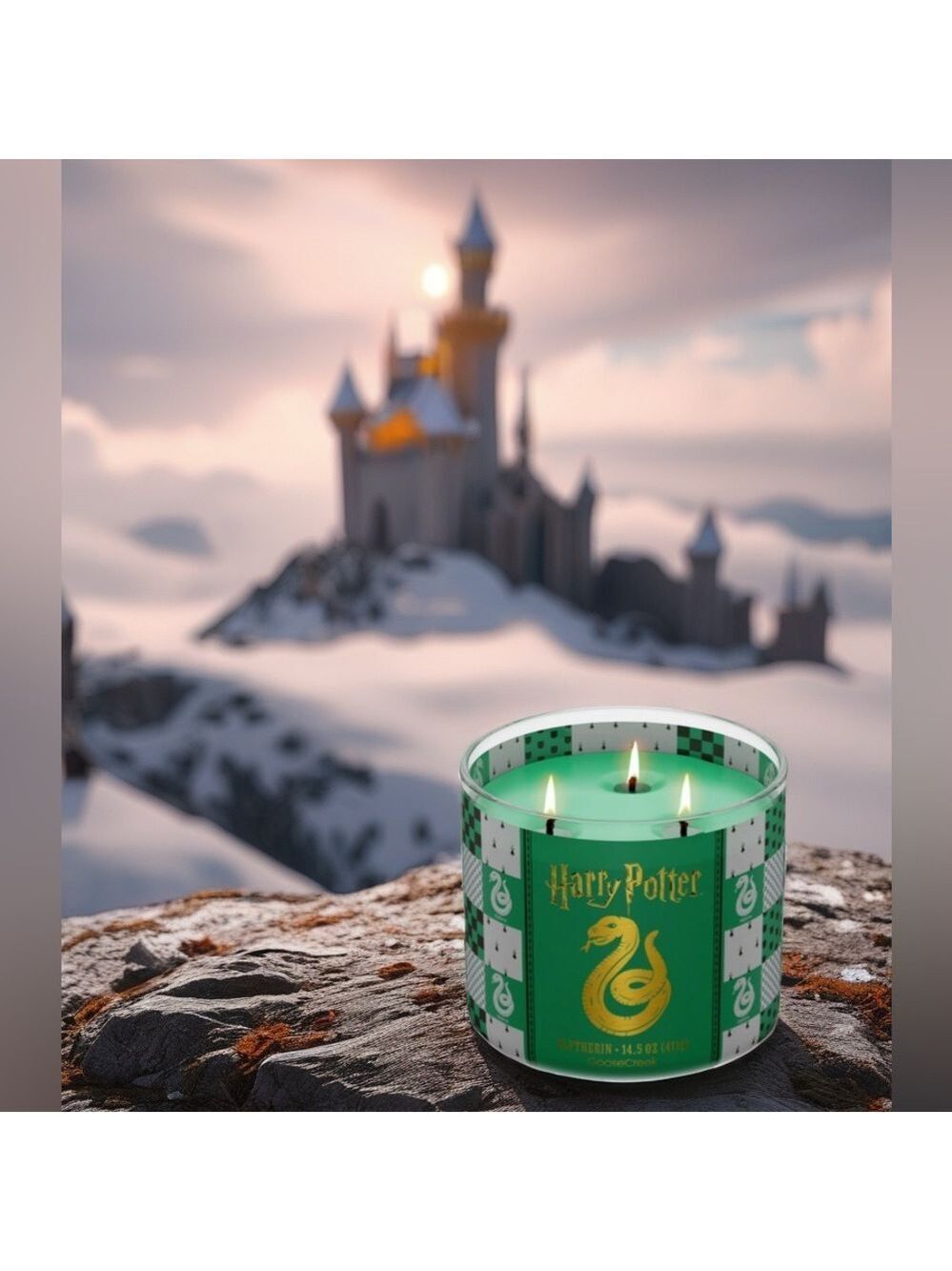 Harry Potter Slytherin 3-Wick Candle by Goose Creek 14.5 oz NEW - Picture 14 of 15